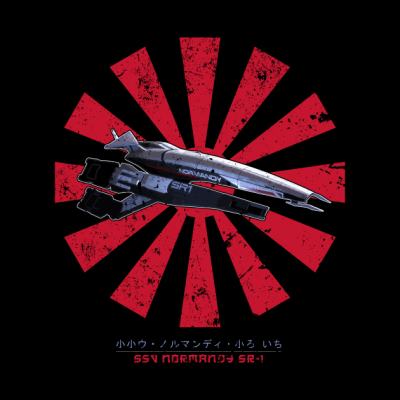 Ssv Normandy Sr 1 Retro Japanese Mass Effect Tapestry Official Mass Effect Merch