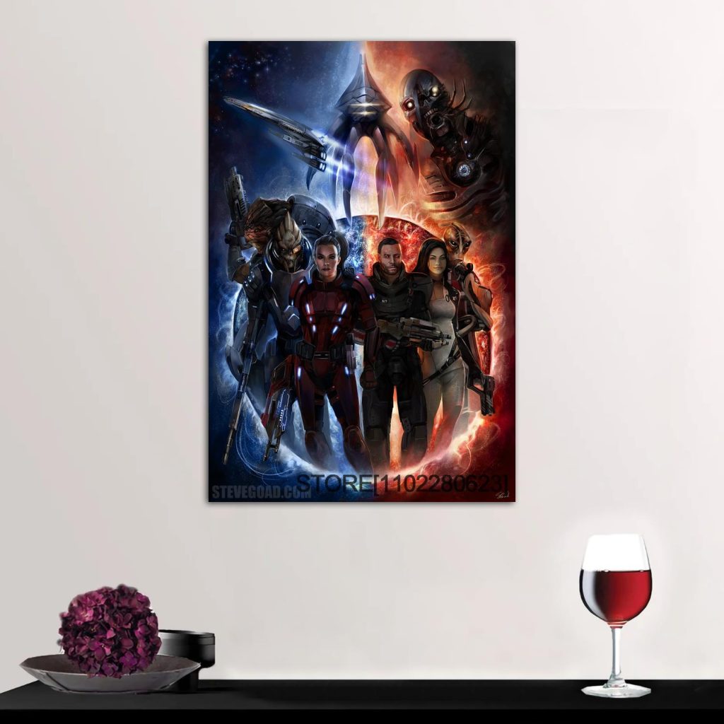 Garrus Close Up Mass Effect Poster High Wall Art Canvas Posters Decoration Art Personalized Gift Modern 1 - Mass Effect Store