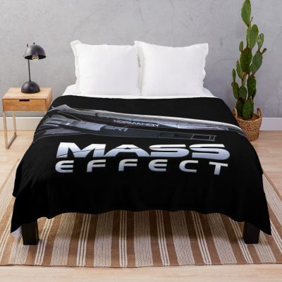 Mass Effect Normandy Sr1 Throw Blanket Official Mass Effect Merch