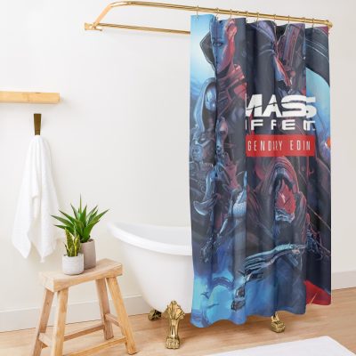 The Legendary - The Effect Mass Poster Shower Curtain Official Mass Effect Merch