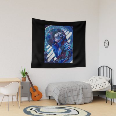 Who Loves Music And Garrus Vakarian Photographic Style Tapestry Official Mass Effect Merch